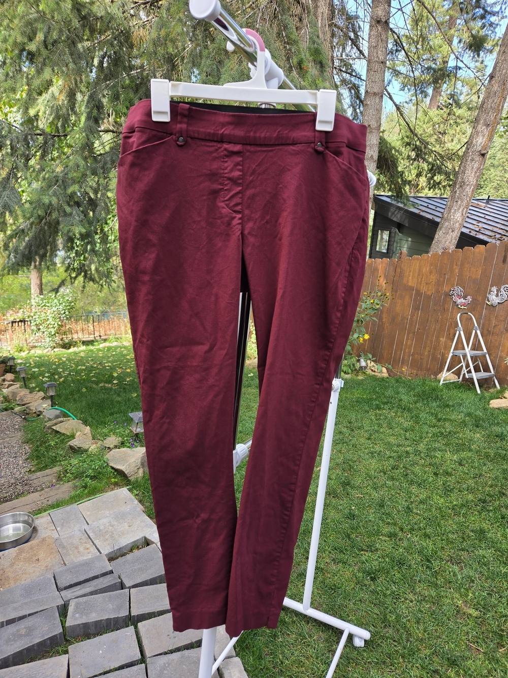 Maurices Burgundy Skinny Pants - Stretch High-Rise Size 16 Long